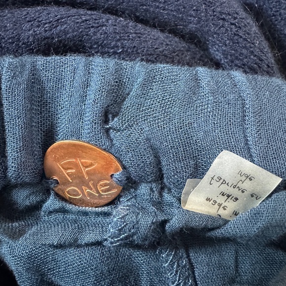 Free People Elegant Clover Navy Blue Maxi Skirt - Picture 12 of 14